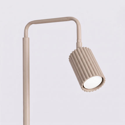 Lampadaire Oslo 1 spot orientable taupe, packshot de trois quarts