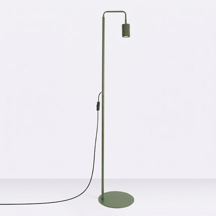 Lampadaire Oslo 1 spot orientable vert olive, vue en situation