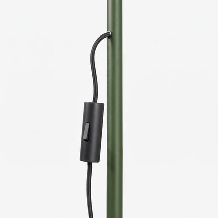 Lampadaire Oslo 1 spot orientable vert olive, détail de la fixation