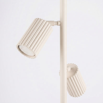 Lampadaire Oslo 3 spots orientables beige, packshot de trois quarts