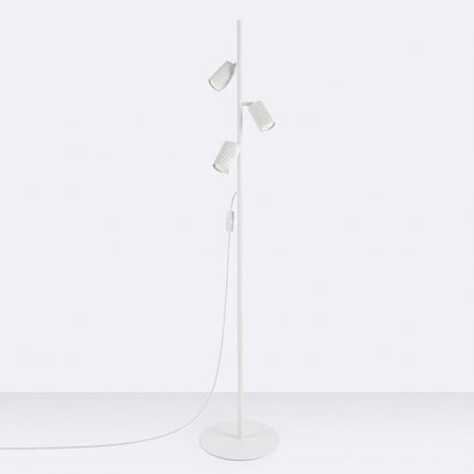Lampadaire Oslo 3 spots orientables blanc, vue en situation