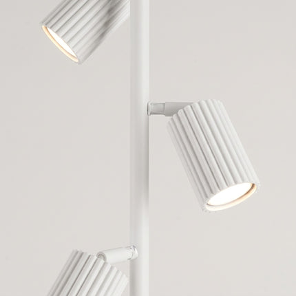 Lampadaire Oslo 3 spots orientables blanc, vue de détail