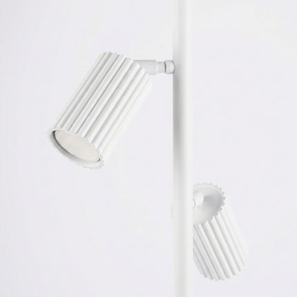 Lampadaire Oslo 3 spots orientables blanc, packshot de trois quarts