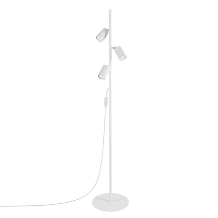 Lampadaire Oslo 3 spots orientables blanc, packshot sur fond blanc