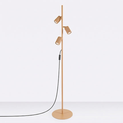 Lampadaire Oslo 3 spots orientables or, vue en situation