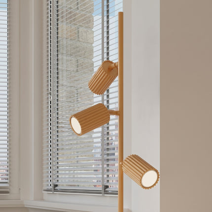 Lampadaire Oslo 3 spots orientables or, intérieur contemporain