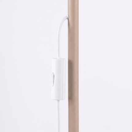 Lampadaire Oslo 3 spots orientables taupe, détail de la fixation