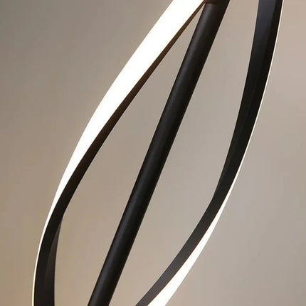 Spiralförmige LED-Stehleuchte im modernen Design