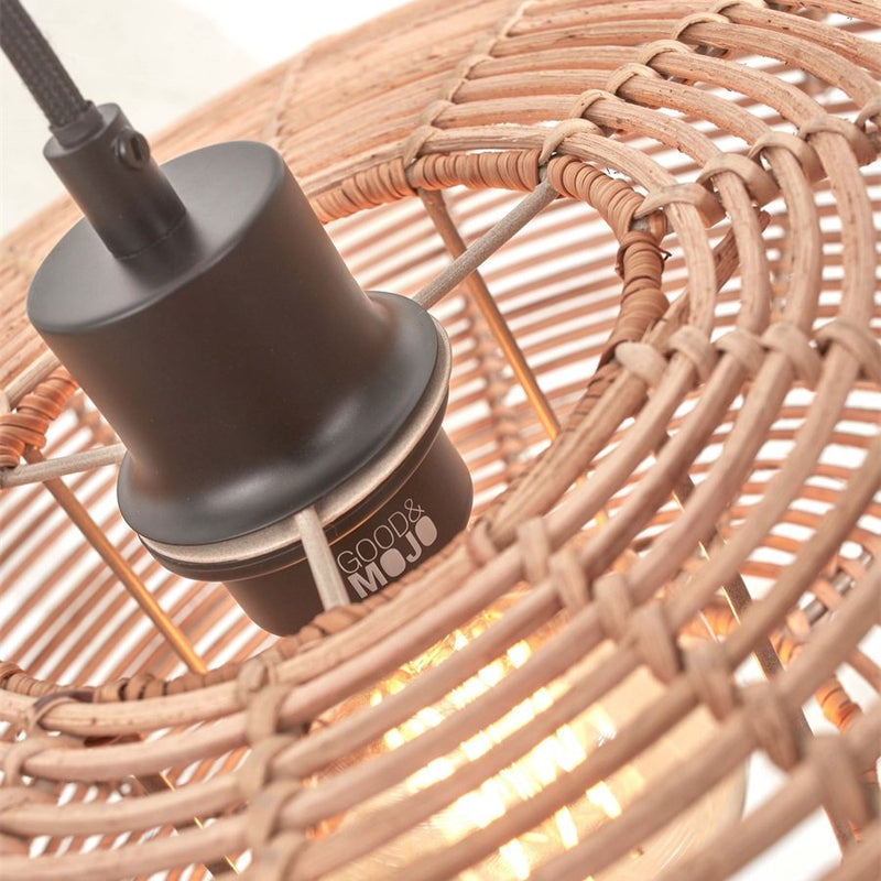 Dimensions Lampadaire Tanami Bambou et Rotin Tressé Naturel 176 cm