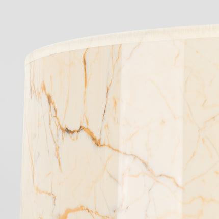 lampadaire trépied abat-jour tambour effet marbre 135 cm, détail de la matière
