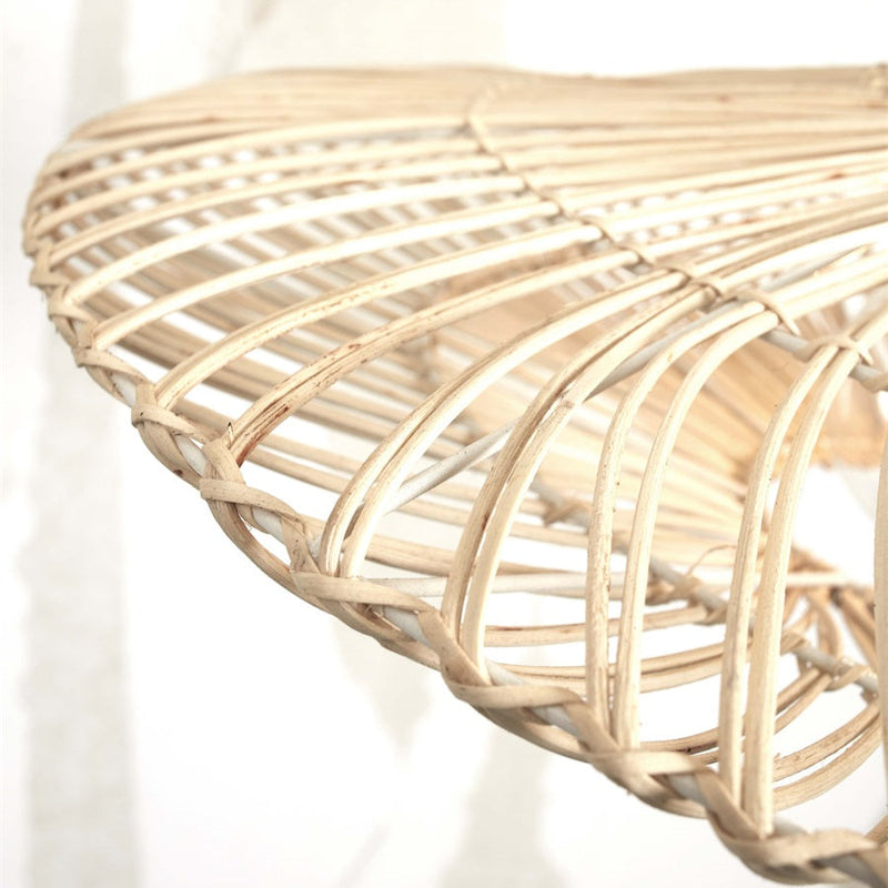 Dimensions Lampadaire Zanzibar Rotin et Bambou Tressé Blanc