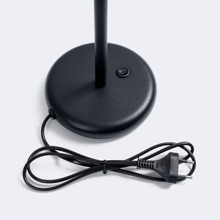 Détail du socle et de l'interrupteur de la Lampe à Poser Acier Luxe
