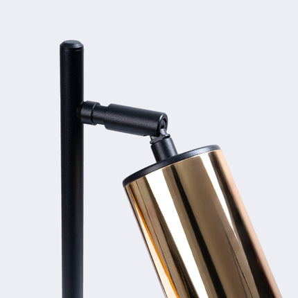 Détail du socle et de l'interrupteur de la Lampe à Poser Acier Luxe