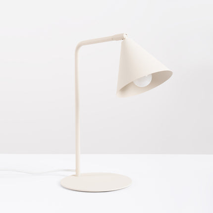 Lampe à Poser Bergen Cône en Acier Beige, vue en situation