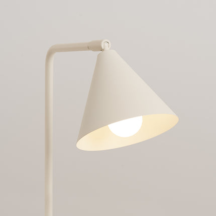 Lampe à Poser Bergen Cône en Acier Beige, vue de détail