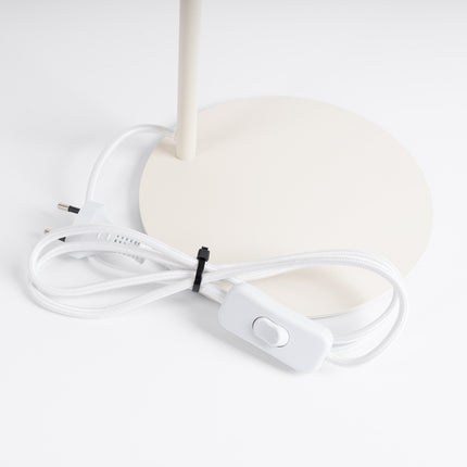 Lampe à Poser Bergen Cône en Acier Beige, détail de la fixation