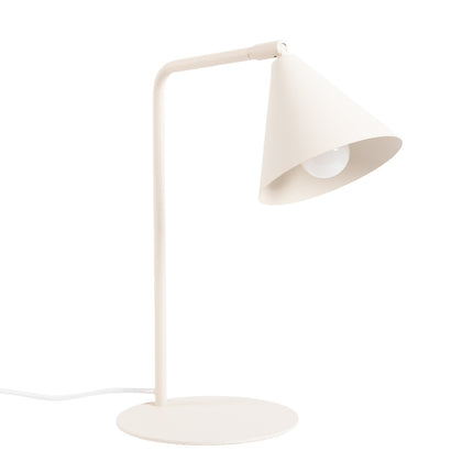 Lampe à Poser Bergen Cône en Acier Beige, packshot sur fond blanc