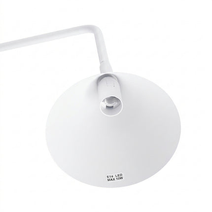 Lampe à Poser Bergen Cône en Acier Blanche, détail de la finition