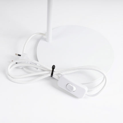 Lampe à Poser Bergen Cône en Acier Blanche, détail de la fixation