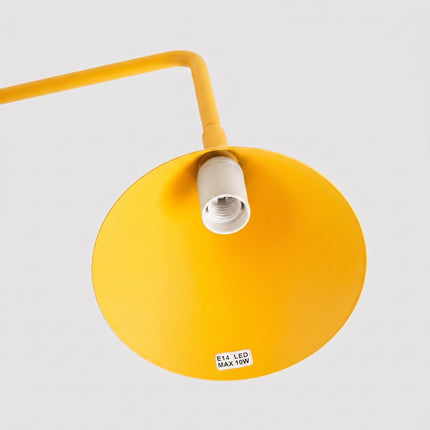 Lampe à Poser Bergen Cône en Acier Jaune Ambré, détail de la finition