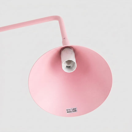 Lampe à Poser Bergen Cône en Acier Rose Poudré, détail de la finition