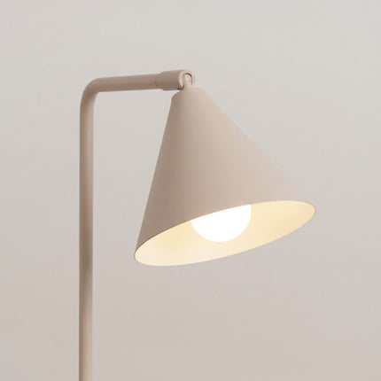 Lampe à poser Bergen cône taupe, vue de détail du cône