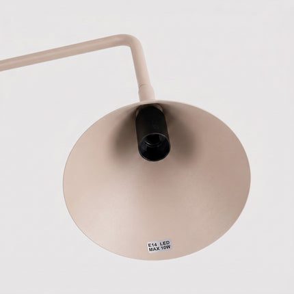 Lampe à poser Bergen cône taupe, détail de la platine