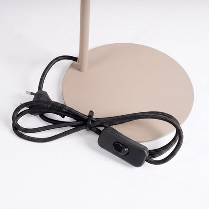 Lampe à poser Bergen cône taupe, détail de la rotule