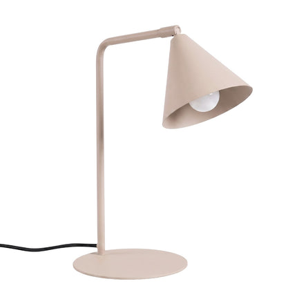 Lampe à poser Bergen cône taupe, packshot sur fond blanc
