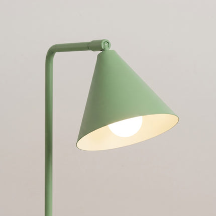 Lampe à Poser Bergen Cône en Acier Vert Sauge, vue de détail