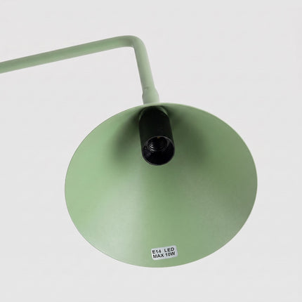 Lampe à Poser Bergen Cône en Acier Vert Sauge, détail de la finition