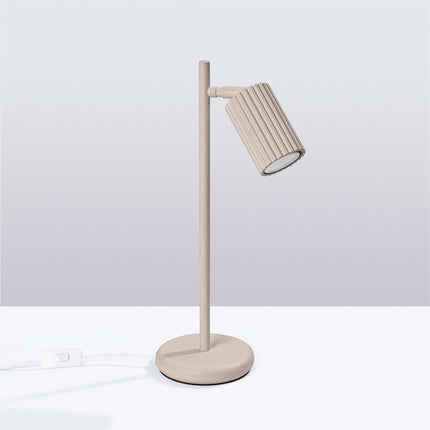 Lampe à Poser Oslo en Aluminium Cannelé Taupe, vue en situation