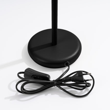 Base ronde et cordon avec interrupteur de la lampe à poser Oslo noir