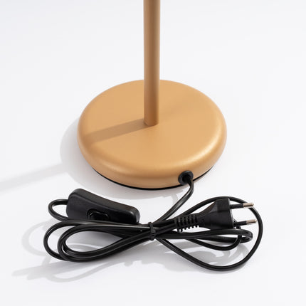 Base ronde et cordon avec interrupteur de la lampe à poser Oslo or