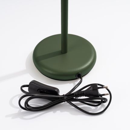 Base ronde et cordon avec interrupteur de la lampe à poser Oslo vert