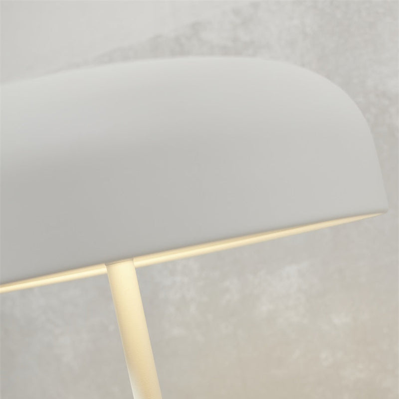 Dimensions Lampe à Poser Porto Disque Fer Blanc 45cm