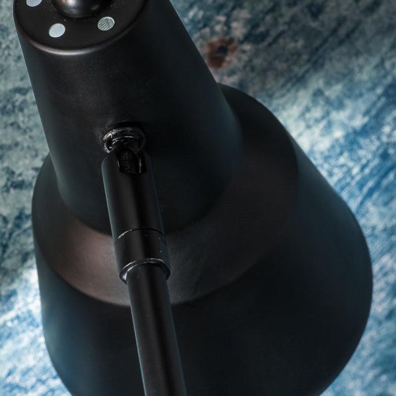 Dimensions Lampe à Poser Valencia Fer Noir Articulée 44 cm