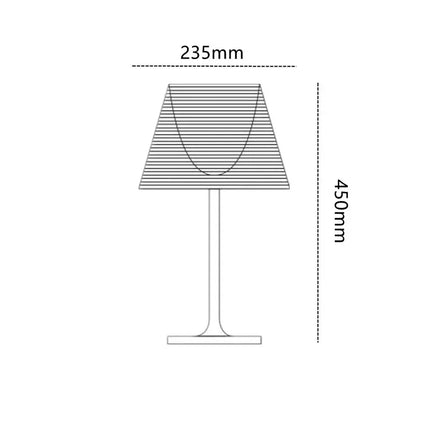 Détail de la base en métal de la lampe acrylique design italien