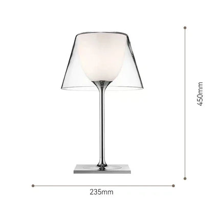 Lampe acrylique design italien coloris transparent