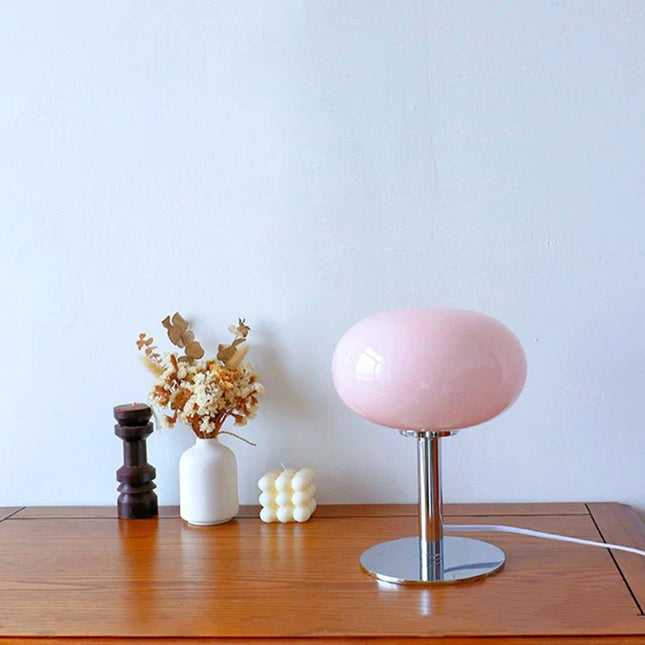Lampe de chevet sucette nordique jaune au design ludique