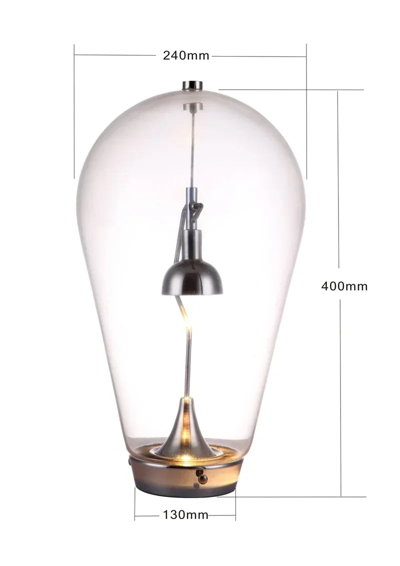 Lampe d'étude magnétique avec abat-jour en verre et design moderne, idéale pour un éclairage élégant de bureau.