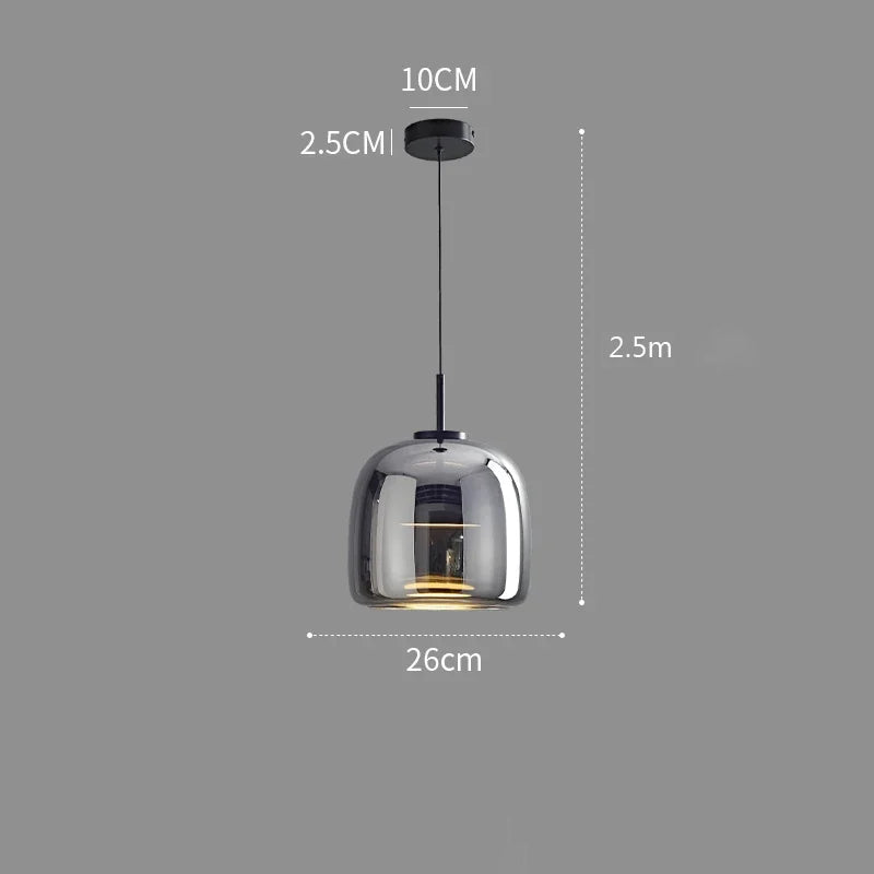 Lampe LED suspendue au style nordique minimaliste, parfaite pour un éclairage d'ambiance doux et moderne.