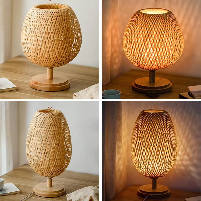 Lampe en rotin véritable pour une ambiance apaisante et naturelle