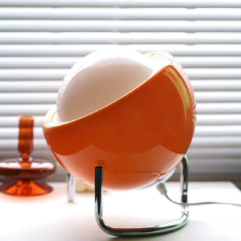 Dimensions Lámpara de mesa LED circular naranja