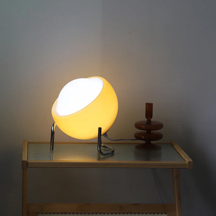 Alimentation USB de la lampe à poser circulaire orange LED