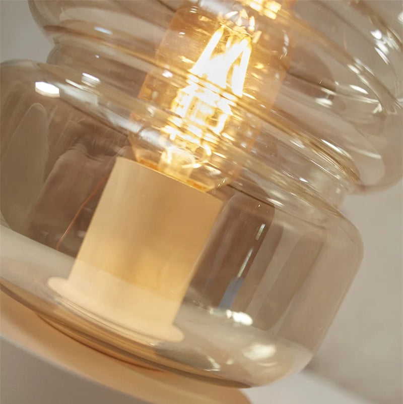 Dimensions Lampe à Poser Verona Verre Dégradé Ambre 23 cm