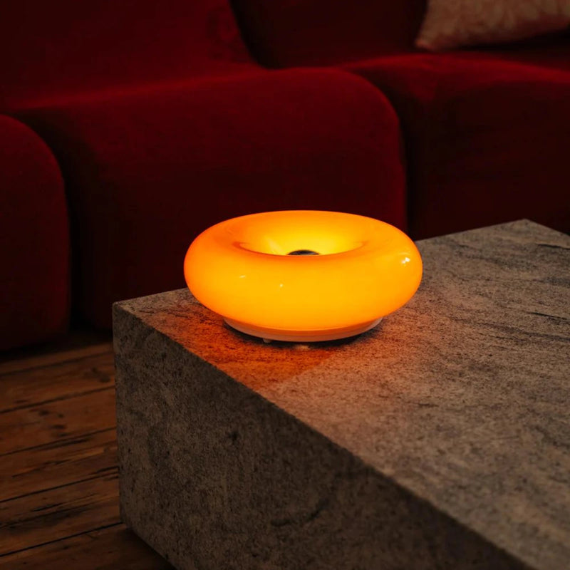 Dimensions Lampe Rétro Donut Orange
