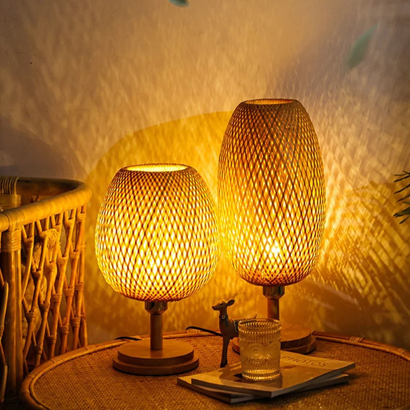 Lampe en rotin chic pour une décoration d'intérieur chaleureuse