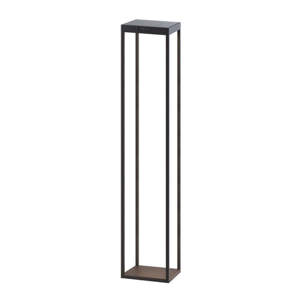 Vue packshot de la lampe solaire Klewe Radia Mega, structure ajourée en aluminium gris graphite