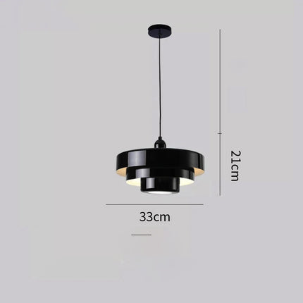 Lampe suspendue LED minimaliste noir avec lumière chaude, idéale pour créer une ambiance accueillante dans la maison.